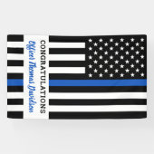 Police Thin Blue Line Herzlichen Glückwunsch Absch Banner (Horizontal)