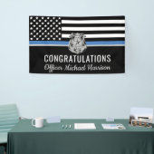 Police Thin Blue Line Herzlichen Glückwunsch Absch Banner (Messeveranstaltung)