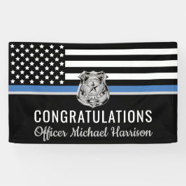 Police Thin Blue Line Herzlichen Glückwunsch Absch Banner