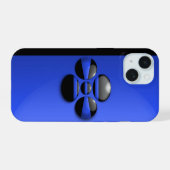 Police Thin Blue Line iPhone 15 Hülle (Rückseite (Horizontal))