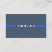 Police Thin Blue Line Logo Business Card Visitenkarte (Rückseite)