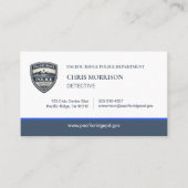 Police Thin Blue Line Logo Business Card Visitenkarte (Vorderseite)