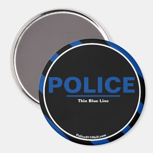 POLICE Thin Blue Line-Magnet Magnet (Vorderseite/Rückseite)