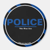 POLICE Thin Blue Line-Magnet Magnet (Vorne)