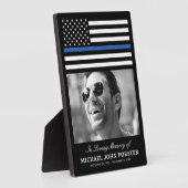 Police Thin Blue Line Memorial Foto Fotoplatte (Seite)