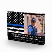 Police Thin Blue Line Memorial zur Strafverfolgung Fotoblock (Rechts)