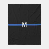 Police Thin Blue Line Monogram Fleecedecke (Vorderseite)