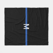Police Thin Blue Line Monogram Fleecedecke (Vorderseite (Horizontal))