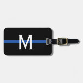 Police Thin Blue Line Monogram Gepäckanhänger (Vorderseite horizontal)