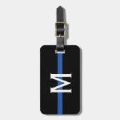 Police Thin Blue Line Monogram Gepäckanhänger (Vorderseite vertikal)