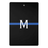 Police Thin Blue Line Monogram Mini Klemmbrett (Rückseite)