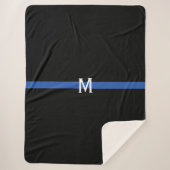 Police Thin Blue Line Monogram Sherpadecke (Vorderseite)