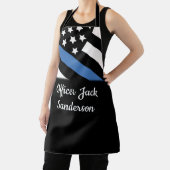 Police Thin Blue Line Name des amerikanischen Flag Schürze (InSitu)