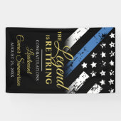 Police Thin Blue Line Party für die Altersvorsorge Banner (Horizontal)