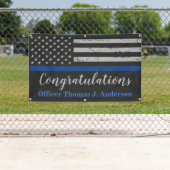 Police Thin Blue Line Personalisieren Graduierungs Banner (Insitu)