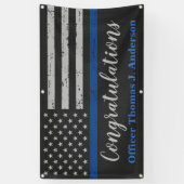Police Thin Blue Line Personalisieren Graduierungs Banner (Vertikal)