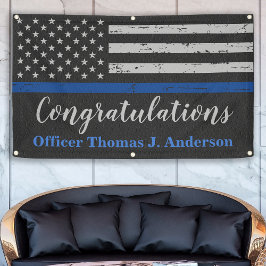 Police Thin Blue Line Personalisieren Graduierungs Banner