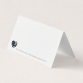 Police Thin Blue Line Personalisiert Vielen Dank Visitenkarten (Rückseite)