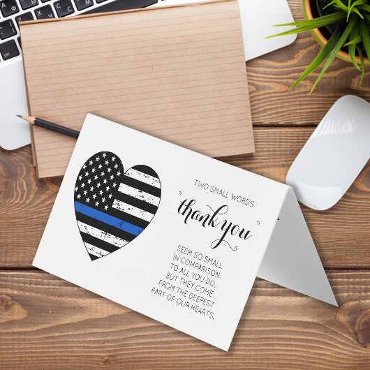 Police Thin Blue Line Personalisiert Vielen Dank Visitenkarten