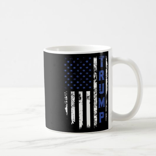 Police Thin Blue Line republikanischer Polizist US Kaffeetasse (Rechts)