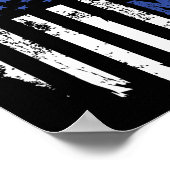 Police Thin Blue Line republikanischer Polizist US Poster (Ecke)