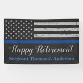 Police Thin Blue Line Strafverfolgung Beschlagnahm Banner (Horizontal)