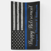 Police Thin Blue Line Strafverfolgung Beschlagnahm Banner (Vertikal)