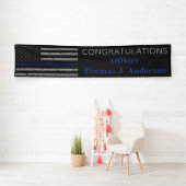 Police Thin Blue Line Strafverfolgung L Abschluss Banner (Insitu)