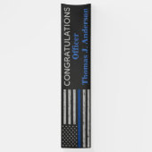 Police Thin Blue Line Strafverfolgung L Abschluss Banner (Vertikal)