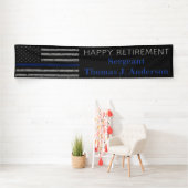 Police Thin Blue Line Strafverfolgung L Ruhestand Banner (Insitu)