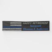 Police Thin Blue Line Strafverfolgung L Ruhestand Banner (Horizontal)