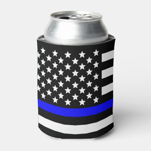 Police Thin Blue Line Support Dosenkühler (Kanne Vorderseite)