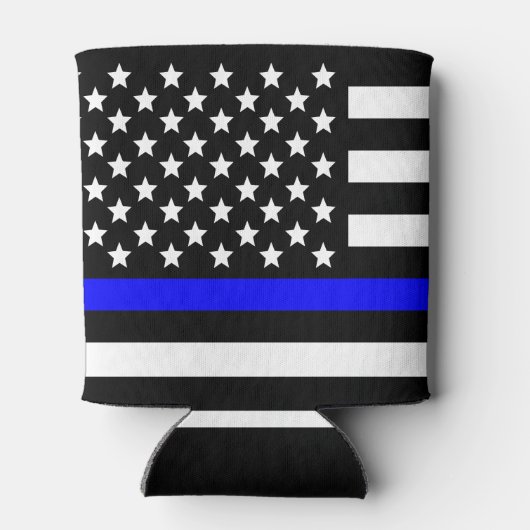 Police Thin Blue Line Support Dosenkühler (Rückseite)