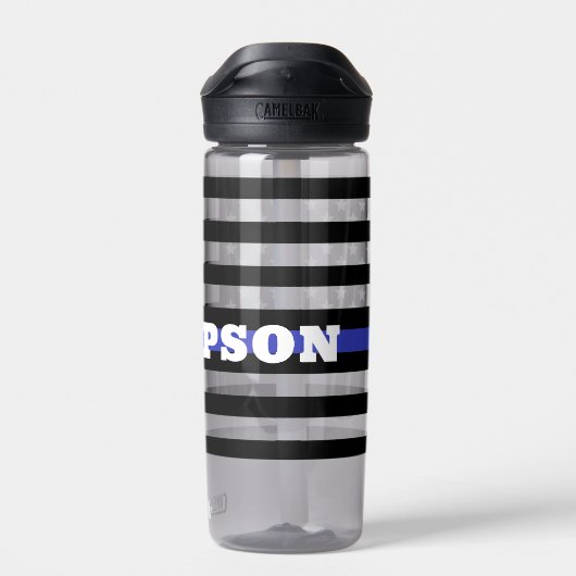 Police Thin Blue Line Trinkflasche (Rückseite)