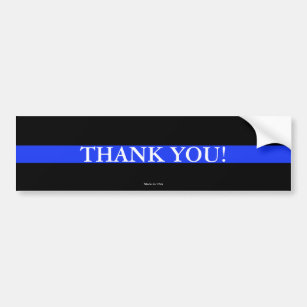 Police Thin Blue Line - Vielen Dank Autoaufkleber