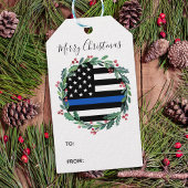 Police Thin Blue Line Weihnachten Geschenkanhänger