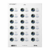 Police Thin Blue Line Weihnachts-Rücksendeadresse Adressaufkleber (Vorne)