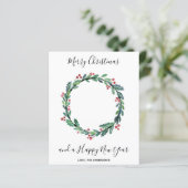 Police Thin Blue Line Weihnachtskarte (Stehend Vorderseite)