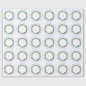 Police Thin Blue Line Wreath Frohe Weihnachten Geschenkpapier (Flach)