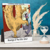 Police Vs Donut Funny Cartoon Fotoplatte (Seite)