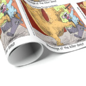 Police Vs Donut Funny Cartoon Geschenkpapier (Rolleneckpunkt)