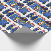 Policeman Daddy Hero Geschenkpapier (Ecke)