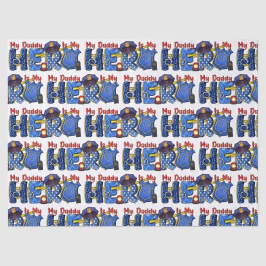 Policeman Daddy Hero Seidenpapier (Vorderseite)