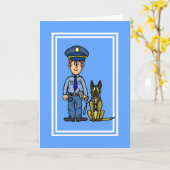 Policeman K-9 Dog Support Freundschaftskarte Karte (Gelbe Blume)