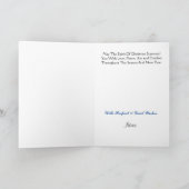 Policeman K-9 Hund Silhouette Weihnachtskarte Karte (Innenseite)