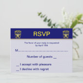 Policeman Wedding RSVP Cards Einladung (Stehend Vorderseite)