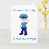 *POLICEMAN'S BIRTHDAY* NEW LAW TO OBEY KARTE (Gelbe Blume)