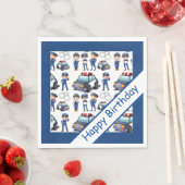 Policemen Birthday Serviette (Beispiel)