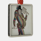 Polichinelle Silbernes Ornament (Rechts)