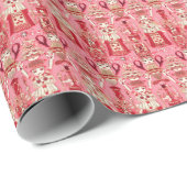 Polichinelles, zauberhaft rosa Nutcracker Ballett Geschenkpapier (Rolleneckpunkt)